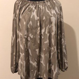 Sew In Love Mocha Gathered Neck Top 6051 NWT Boutique